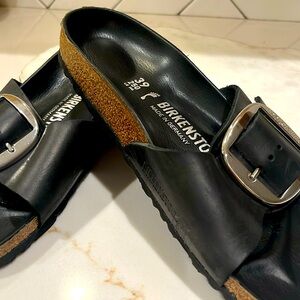 Birkenstock Black Sandals with Contoured Footbed